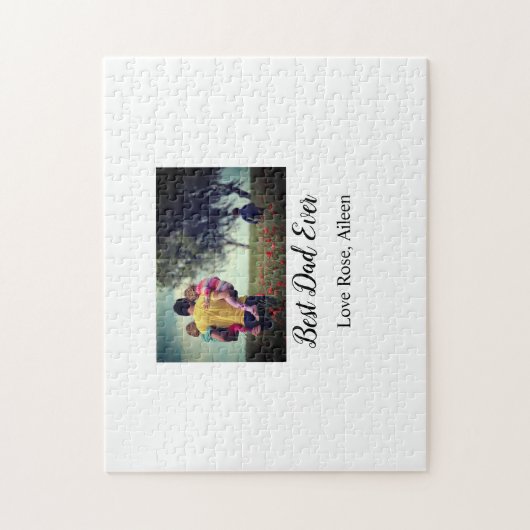 Beste vader ooit vaderdag zoon dochter papa pap p legpuzzel (Verticaal)