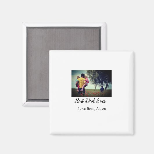 Beste vader ooit vaderdag zoon dochter papa pap p magneet (Voorkant / Achterkant)