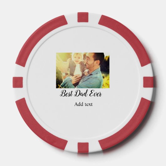 Beste vader ooit vaderdag zoon dochter papa pap p poker chips (Voorkant)