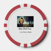 Beste vader ooit vaderdag zoon dochter papa pap p poker chips (Voorkant)