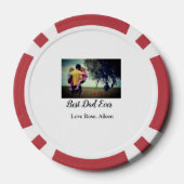 Beste vader ooit vaderdag zoon dochter papa pap p poker chips (Achterkant)