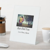 Beste vader ooit vaderdag zoon dochter papa pap p reclamebord met voetstuk (Insitu)