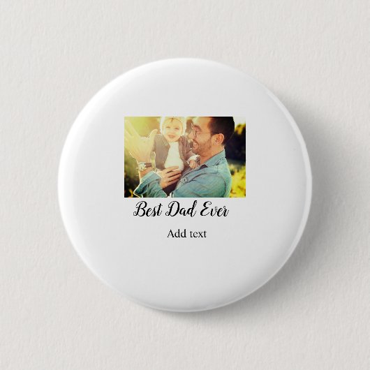 Beste vader ooit vaderdag zoon dochter papa pap p ronde button 5,7 cm (Voorkant)