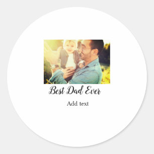Beste vader ooit vaderdag zoon dochter papa pap p ronde sticker