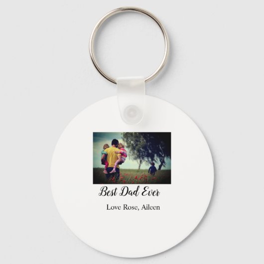 Beste vader ooit vaderdag zoon dochter papa pap p sleutelhanger (Voorkant)