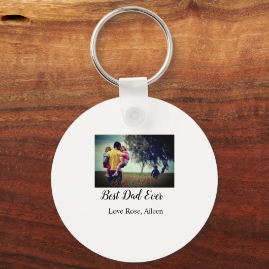 Beste vader ooit vaderdag zoon dochter papa pap p sleutelhanger (Voorkant)