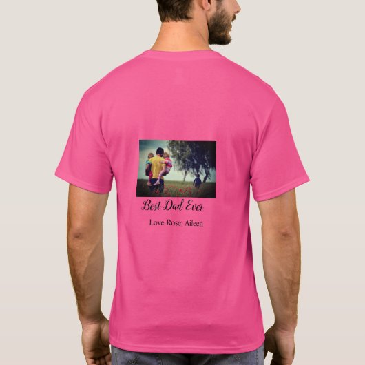 Beste vader ooit vaderdag zoon dochter papa pap p t-shirt (Achterkant)