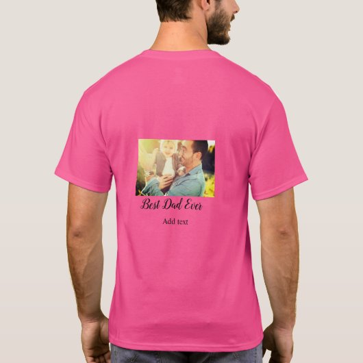 Beste vader ooit vaderdag zoon dochter papa pap p t-shirt (Achterkant)
