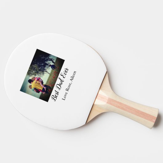 Beste vader ooit vaderdag zoon dochter papa pap p tafeltennisbatje (Zijkant)