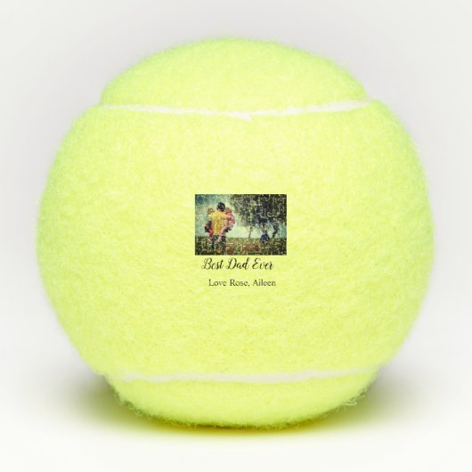 Beste vader ooit vaderdag zoon dochter papa pap p tennisballen (Voorkant)