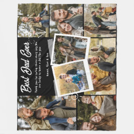 Beste vader ooit vaders dag foto collage familie fleece deken