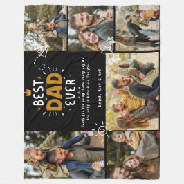Beste vader ooit vaders dag foto collage familie fleece deken