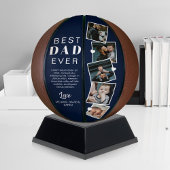 Beste vader ooit vaders Dag Foto Collage Navy Blue Basketbal