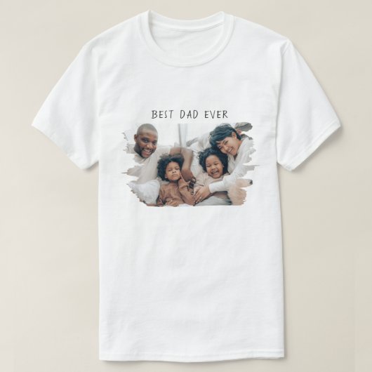 Beste vader ooit vaders Dag Foto Moderne Familie D T-shirt (Design voorkant)