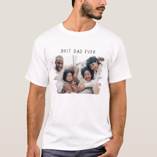 Beste vader ooit vaders Dag Foto Moderne Familie D T-shirt (Voorkant)