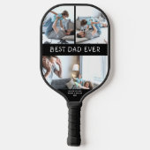 Beste vader ooit vaders Dag Kinder Foto Collage Gi Pickleball Paddle (Achterkant)