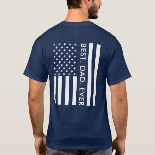 Beste vader ooit vaders dag moderne gewoonte t-shirt (Achterkant)