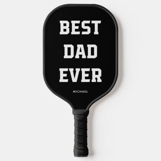 Beste vader ooit | Vet Modern Black Pickleball Paddle (Voorkant)