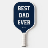 Beste vader ooit | Vet modern marineblauw Pickleball Paddle (Achterkant)