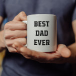 Beste vader ooit | Vette moderne tekst en foto's Koffiemok<br><div class="desc">Deze moderne zwarte en witte mok voor Vaderdag zegt "Beste vader ooit" in gewaagde,  masculine zwarte typografie,  en bevat ook je favoriete persoonlijke foto.</div>
