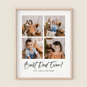 Beste vader ooit vier foto's poster