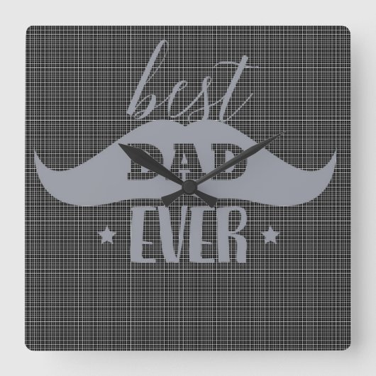 Beste vader ooit vierkante klok (Voorkant)