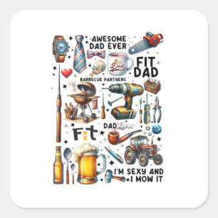 Beste vader ooit vierkante sticker