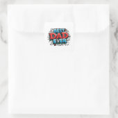Beste vader ooit vierkante sticker (Tas)
