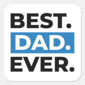 Beste vader ooit vierkante sticker (Voorkant)