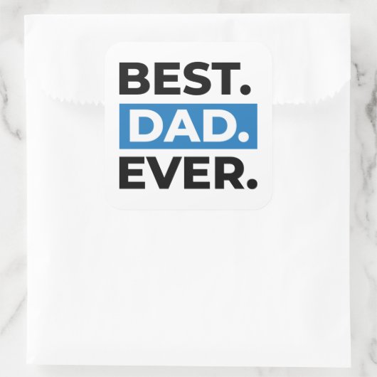 Beste vader ooit vierkante sticker (Tas)