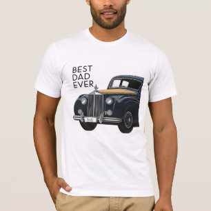 Beste vader ooit Vintage auto T-shirt: perfecte va T-shirt