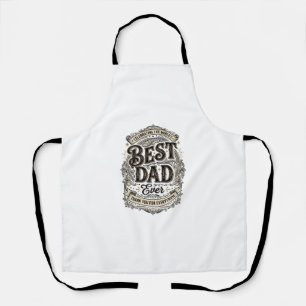 Beste Vader Ooit Vintage Gravure T-Shirt Ontwerp_1 Schort