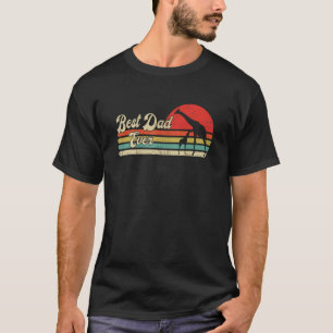 Beste vader ooit vintage vader giraffe retro t-shirt