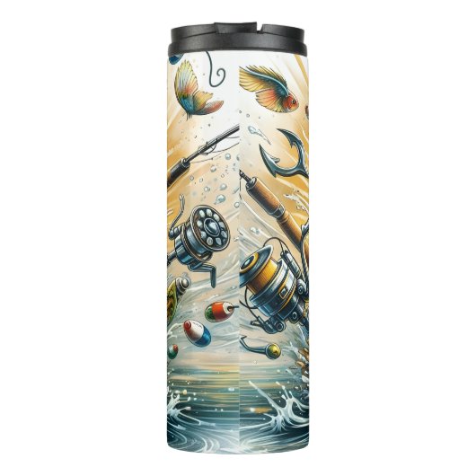 Beste vader ooit: Vissende actie splash Thermosbeker (Achterkant)