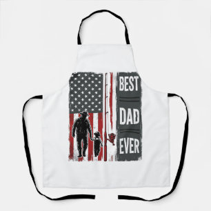 Beste Vader Ooit Vissersvlag Vintage Vector Design Schort