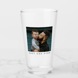 Beste vader ooit volledig foto gepersonaliseerd glas
