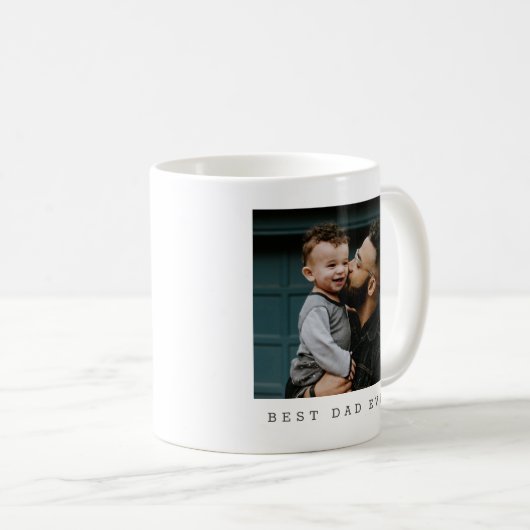 Beste vader ooit volledig foto gepersonaliseerd koffiemok (Voorkant rechts)