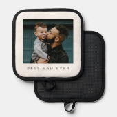 Beste vader ooit volledig foto gepersonaliseerd pannenlap (Voorkant / Achterkant)