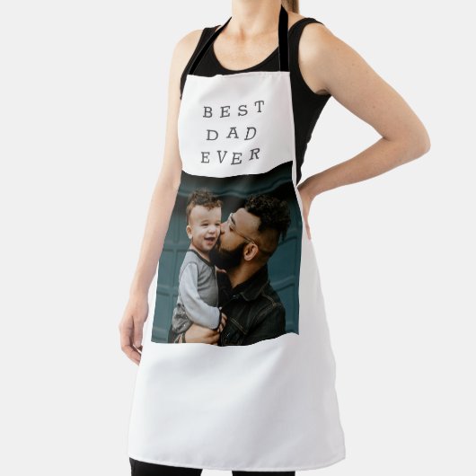 Beste vader ooit volledig foto gepersonaliseerd schort (Insitu)