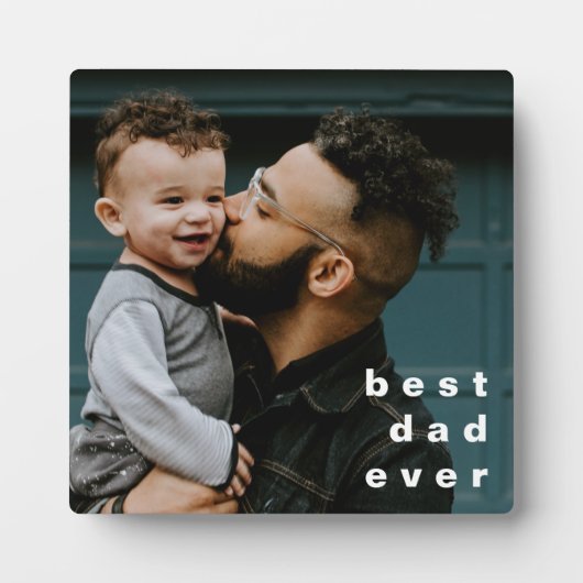 Beste vader ooit volledig foto persoonlijke bedekk fotoplaat (Voorkant)