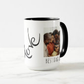 Beste vader ooit Volledige foto persoonlijke koffi Mok (Voorkant rechts)