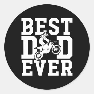 Beste vader ooit voor Dirt Bikers Motorcross thema Ronde Sticker