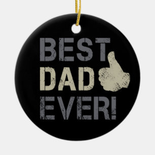 Beste vader ooit voor Vaderdag  Thumb Up Keramisch Ornament