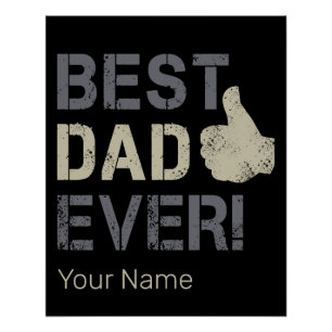 Beste vader ooit voor Vaderdag  Thumb Up Perfect Poster