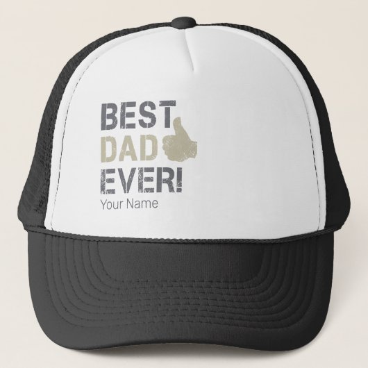 Beste vader ooit voor Vaderdag  Thumb Up Trucker Pet (Voorkant)