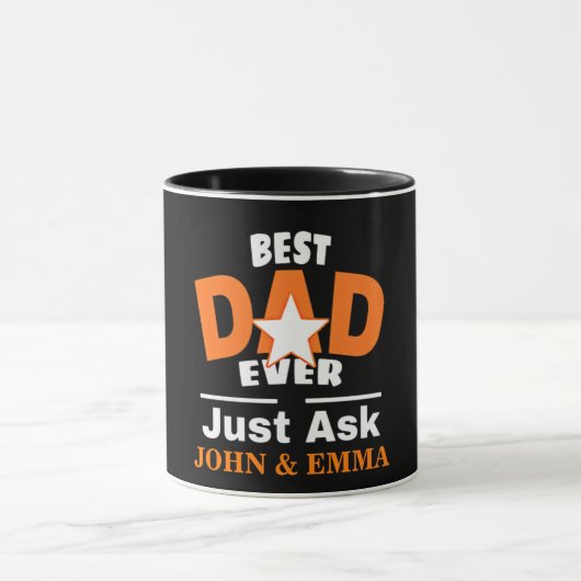 Beste vader ooit, vraag het gewoon ... Personalise Mok (Midden)