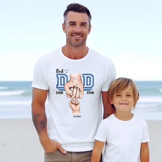Beste Vader Ooit Vuiststoot T-Shirt - Kinderen Naa
