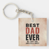 Beste vader ooit Waterverf Vader Dag Sleutelhanger (voorkant)