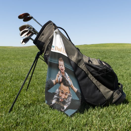 Beste vader ooit We houden van je Golfhanddoek (Groen)