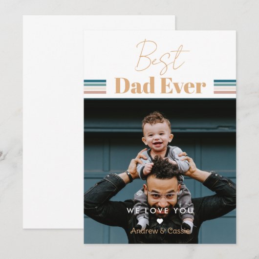 Beste vader ooit We houden van je Kaart (Voorkant / Achterkant)
